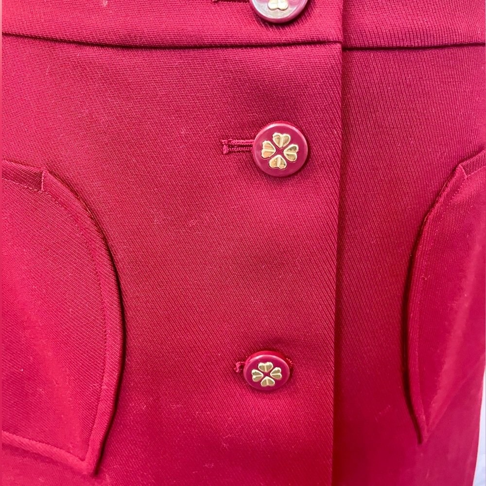 Kate Spade Burgundy mini skirt size 10 - Picture 4 of 6